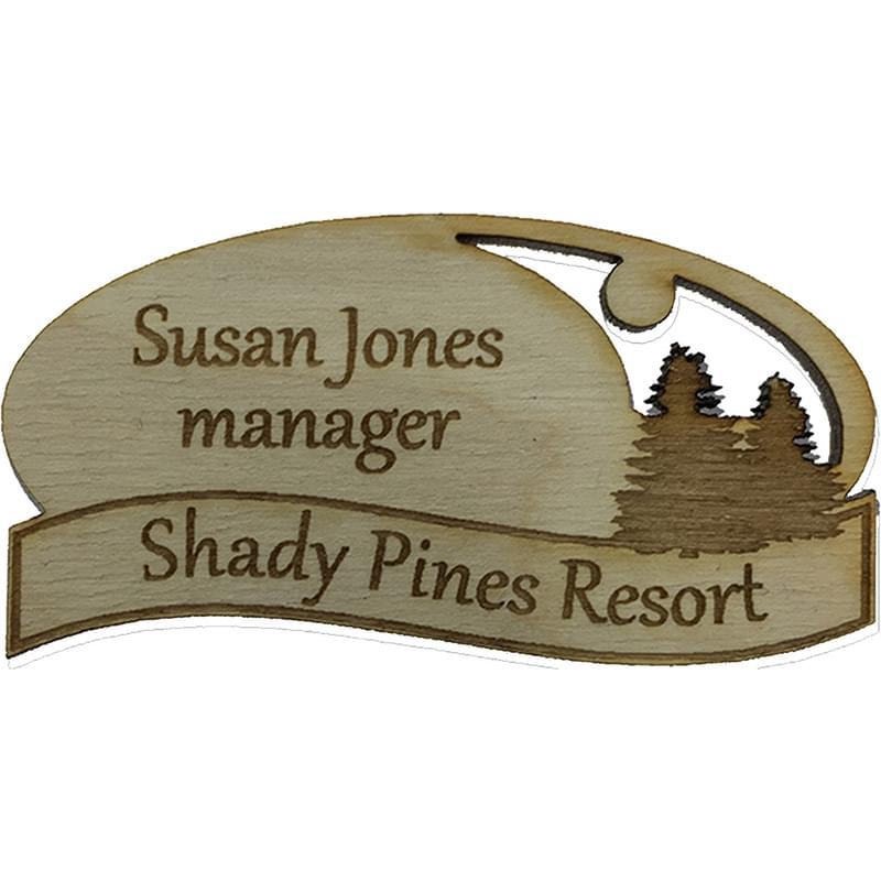 Wood Name Tags