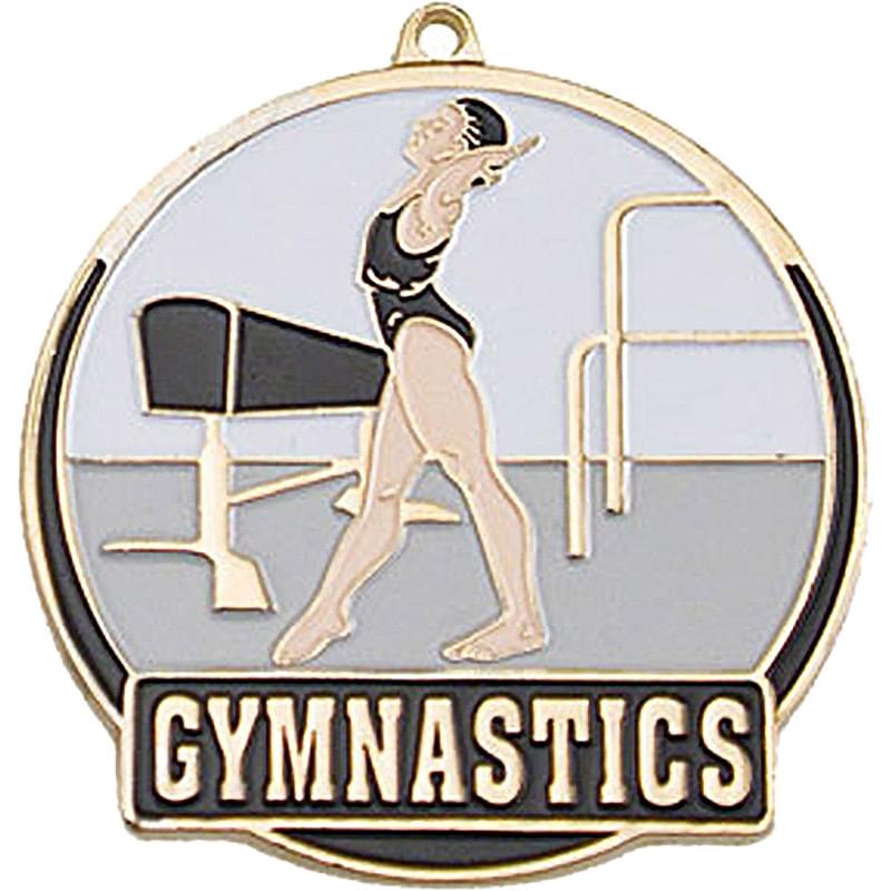 Stock Gold Enamel Sports Medals