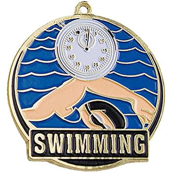 Stock Gold Enamel Sports Medals