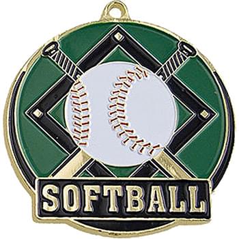 Stock Gold Enamel Sports Medals