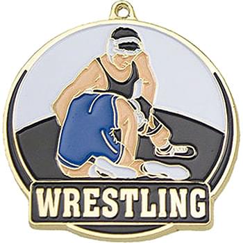 Stock Gold Enamel Sports Medals