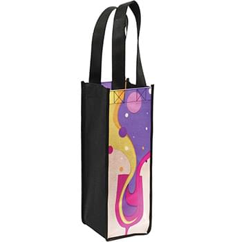 Laminated Full Color Wine Bottle Tote