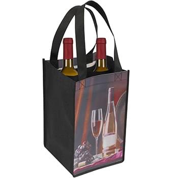 Laminated Full Color 4 Bottle Wine Tote