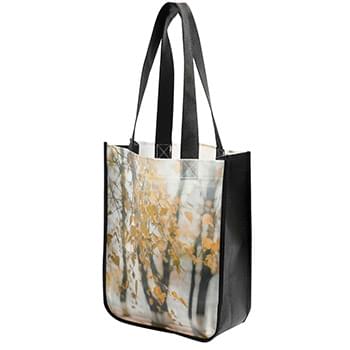 Laminated Non Woven Sublimated Tote Bag: 9" x 11.5" x 4"